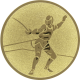Alu emblem embossed gold 25mm - Fencer