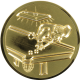 Alu emblem embossed gold 50mm - pool billiards 3D