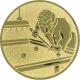 Embossed gold aluminum emblem 25mm - Karambolage