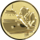 Aluemblem geprägt gold 25mm - Karambolage 3D