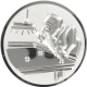 Emblème en aluminium gaufré argent 50mm - Karambolage 3D