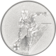 Silver embossed aluminum emblem 25mm - Skittles 3D