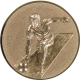 Bronze embossed aluminum emblem 50mm - 3D skittles player