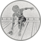 Alu emblem embossed silver 25mm - skittles player