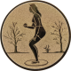 Alu emblem embossed bronze 25mm - Petanque ladies