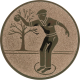 Emblème en aluminium gaufré bronze 50mm - Pétanque hommes