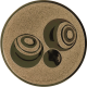 Aluminum emblem embossed bronze 25mm - Petanque balls