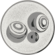 Alu emblem embossed silver 50mm - Petanque balls