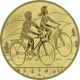Alu emblem embossed gold 25mm - bike touring