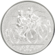 Silver embossed aluminum emblem 25mm - Cycling 3D