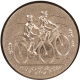 Aluminum emblem embossed bronze 25mm - bike touring 3D