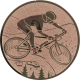 Aluminum emblem embossed bronze 25mm - mountain bike