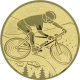Gold embossed aluminum emblem 50mm - Mountain bike