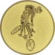 Alu emblem embossed gold 25mm - BMX wheel