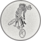 Alu emblem embossed silver 25mm - BMX wheel