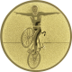 Alu emblem embossed gold 25mm - artistic cycling
