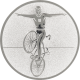 Alu emblem embossed silver 25mm - artistic cycling
