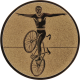Aluminum emblem embossed bronze 25mm - artistic cycling 