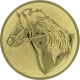 Aluminum emblem embossed gold 25mm - Icelanders