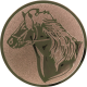 Aluminum emblem embossed bronze 25mm - Icelanders