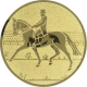 Embossed gold aluminum emblem 25mm - Dressage riding