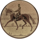 Aluminum emblem embossed bronze 25mm - dressage riding