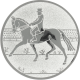 Silver embossed aluminum emblem 50mm - Dressage riding