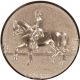 Bronze embossed aluminum emblem 25mm - Dressage 3D