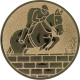 Emblème en aluminium gaufré bronze 25mm - Saut d'obstacles