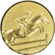 Embossed gold aluminum emblem 25mm - Show jumping 3D