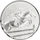 Alu emblem embossed silver 25mm - show jumping 3D