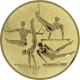 Alu emblem embossed gold 25mm - Gymnastics men