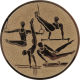 Emblème en aluminium gaufré bronze 25mm - Gymnastique hommes