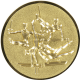 Aluminum emblem embossed gold 25mm - Gymnastics men 3D