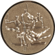 Bronze embossed aluminum emblem 25mm - Gymnastics men 3D