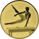 Alu emblem embossed gold 25mm - Gymnastics - Horse