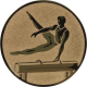 Emblème en aluminium gaufré bronze 25mm - Gymnastique - Cheval