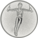 Aluminum emblem embossed silver 25mm - Gymnastics - Rings