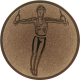 aluminum emblem embossed bronze 25mm - Gymnastics - Rings