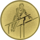 Aluminum emblem embossed gold 25mm - Gymnastics - Bars