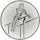 Emblème en aluminium gaufré argent 25mm - Gymnastique - Barres parallèles