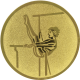 Aluminum emblem embossed gold 25mm - Gymnastics - uneven bars