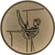 Emblème en aluminium embossé bronze 25mm - Gymnastique - barres asymétriques