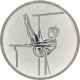 Emblème en aluminium argenté 50mm - Gymnastique - barres asymétriques
