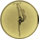 Aluemblem geprägt gold 25mm - Gymnastik Damen