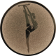 Alu emblem embossed bronze 25mm - gymnastics ladies