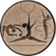 Alu emblem embossed bronze 25mm - rhythmic gymnastics