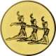 Alu emblem embossed gold 25mm - synchronized gymnastics group