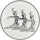 Emblème en aluminium gaufré argent 25mm - Groupe de gymnastique synchronisée