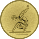 Alu emblem embossed gold 25mm - floor gymnastics ladies
